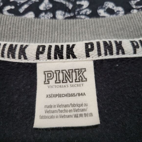 VS Pink Sparkle Striped Crew Neck Sweater - Picture 7 of 8